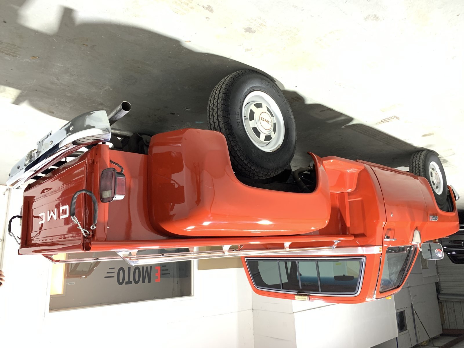 A rolled vehicle brought in for total body repair