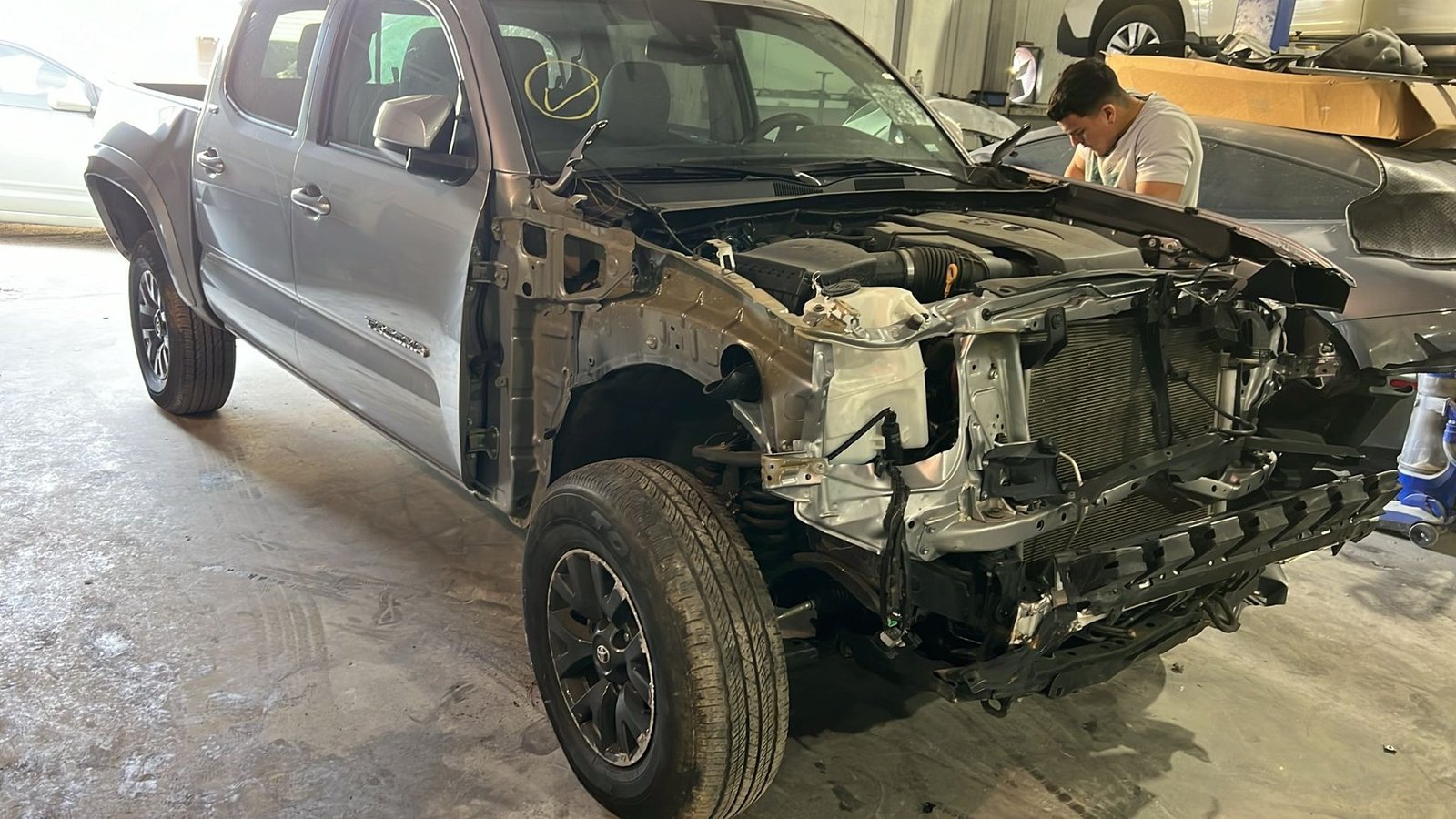 Pickup front end taken apart for a rebuild